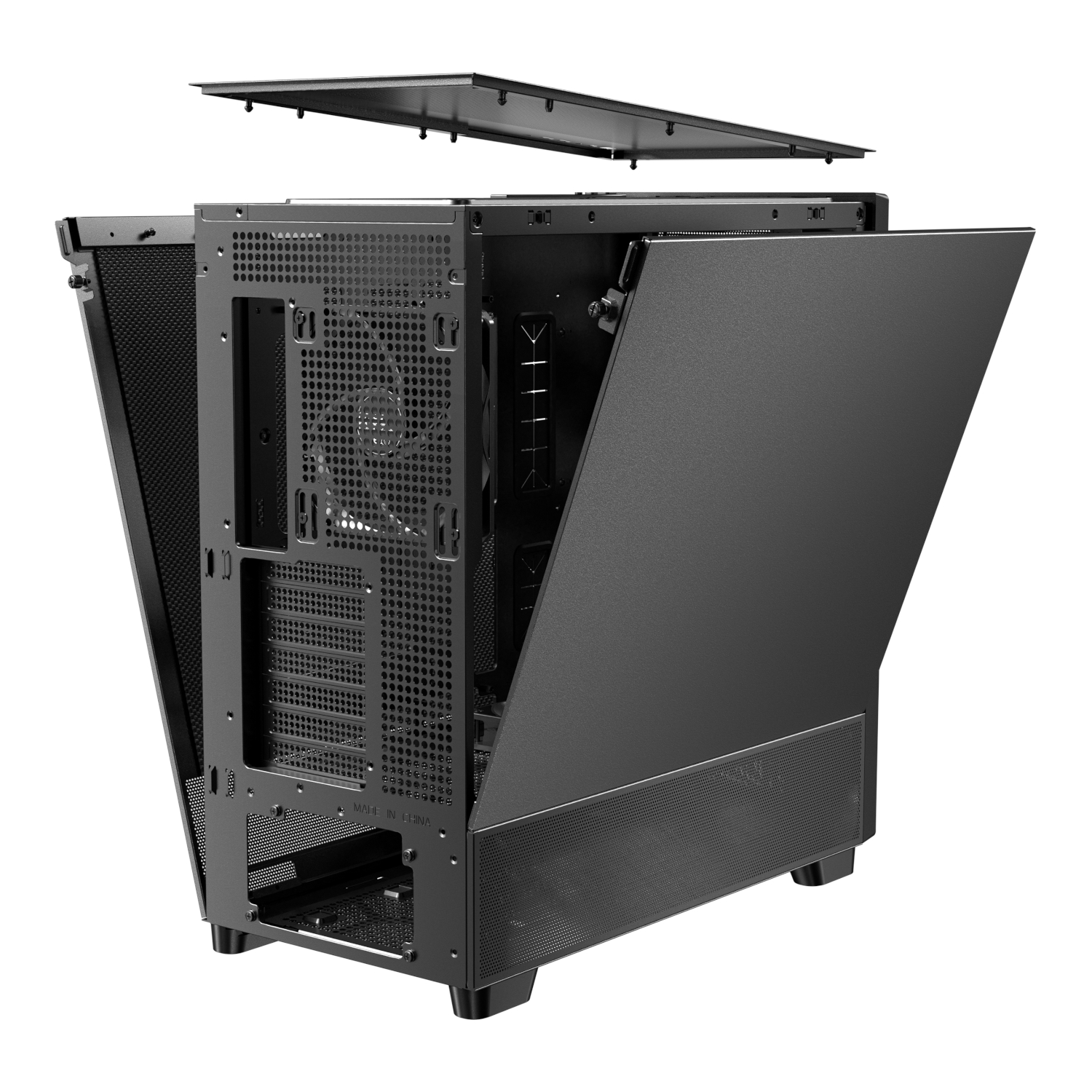 Antec FLUX SE E-ATX | ATX | Micro-ATX | ITX Mid-Tower Gaming Chassis Wood Front Panel- Black 6