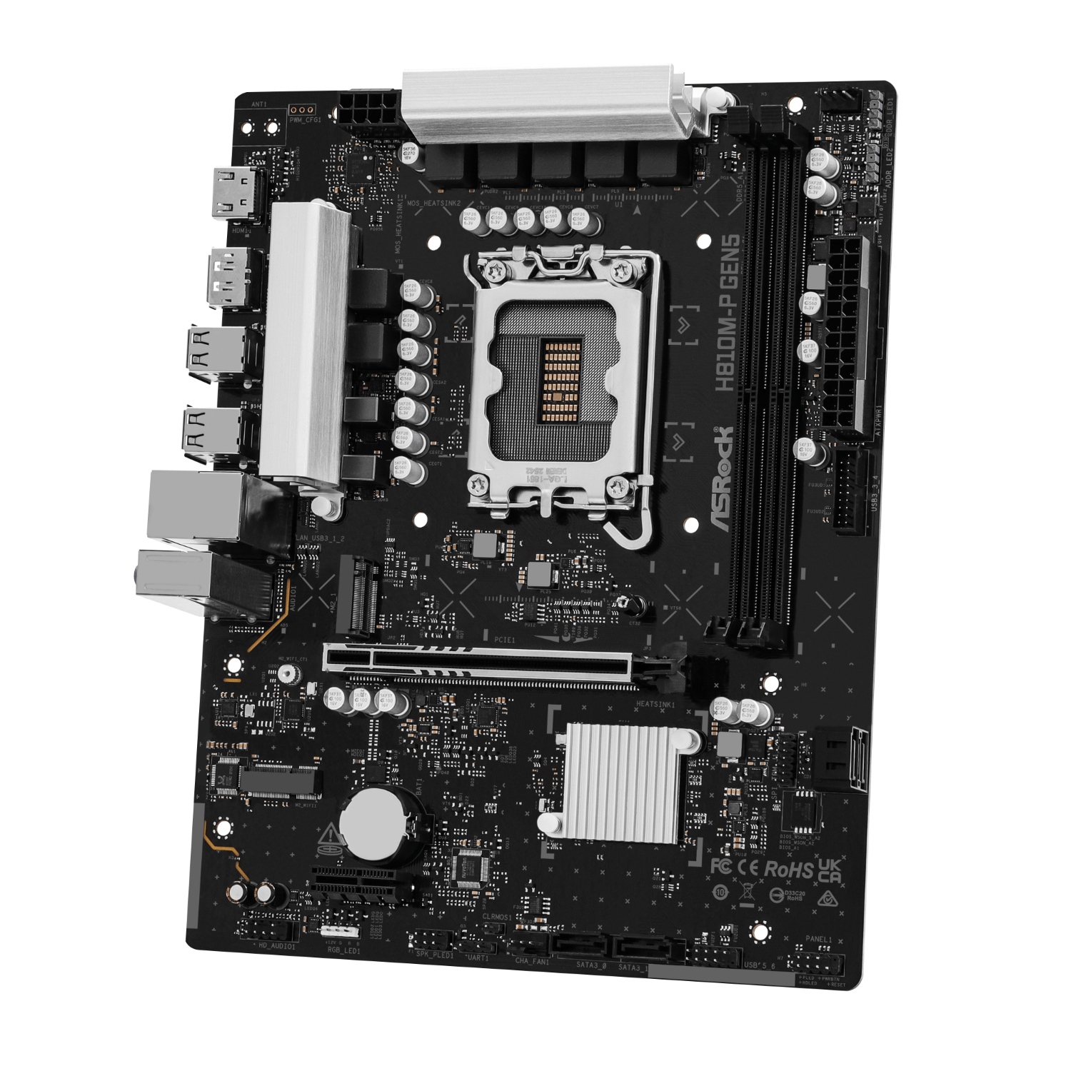 ASROCK H810M-P Gen 5 Intel LGA 1851 M-ATX Motherboard 4