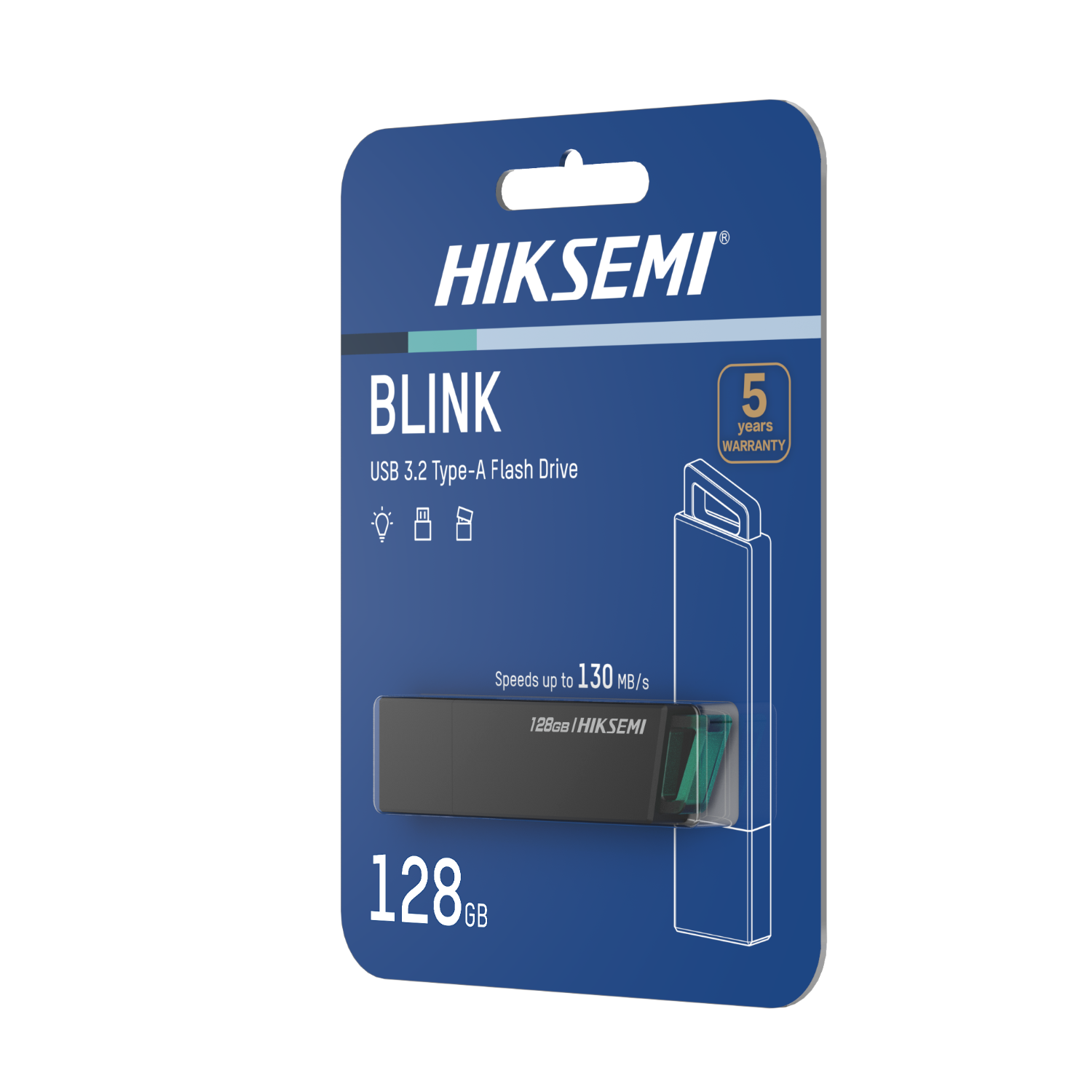 Hiksemi Blink 128GB USB3.2 Flash Drive - Black 6