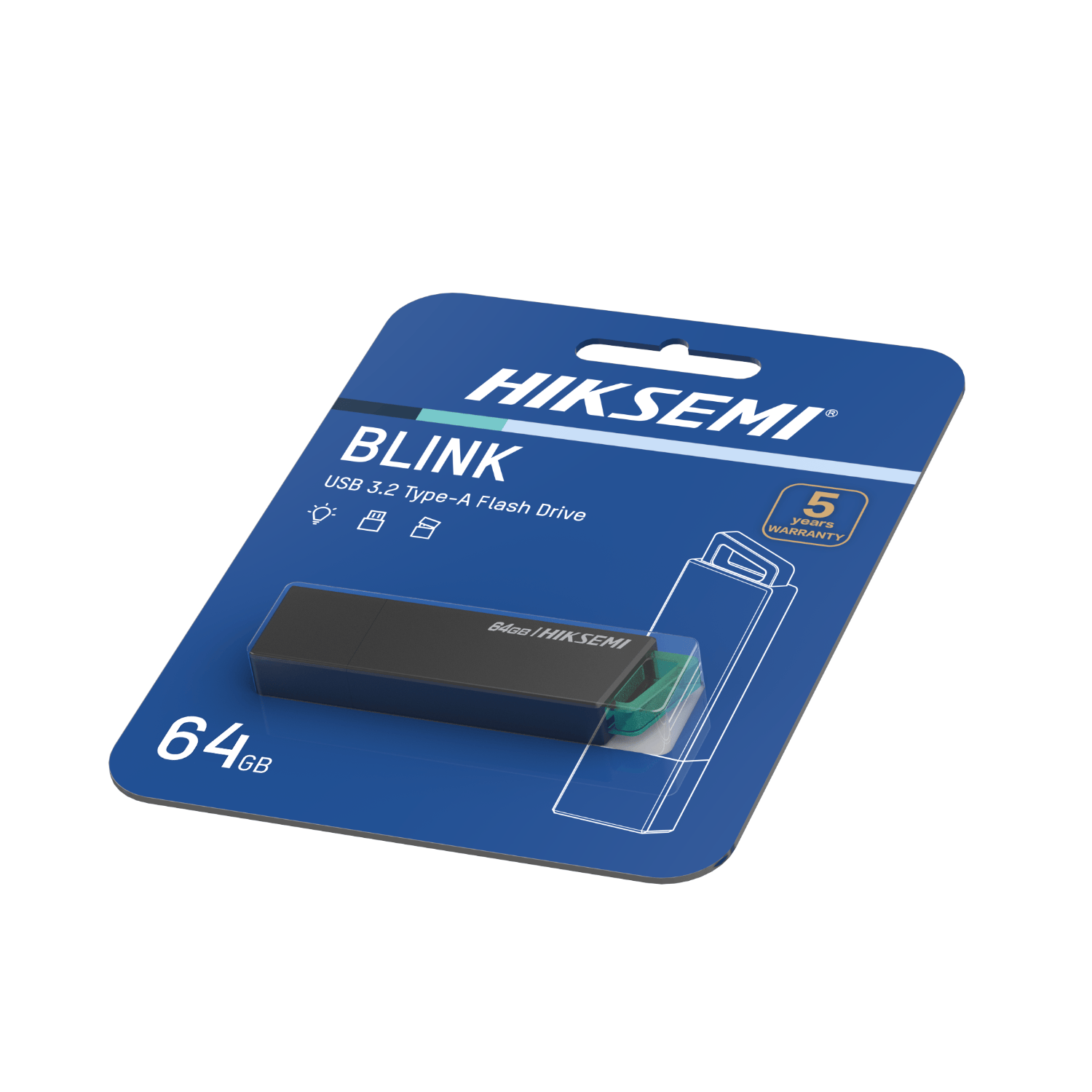 Hiksemi Blink 64GB USB3.2 Flash Drive - Black 5