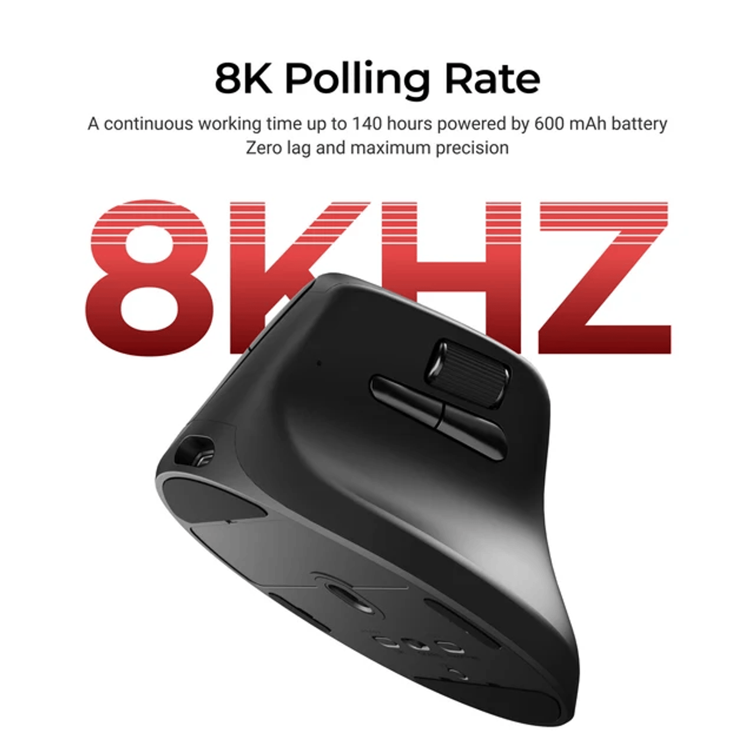 Keychron M5-A29 1K Wireless Mouse (BT/2.4GHz/Wired) - Black 9