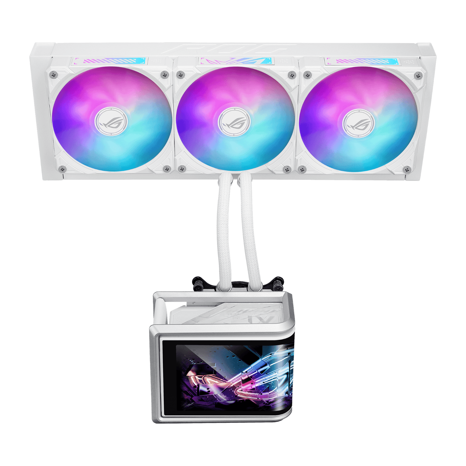 ASUS ROG Ryuo IV SLC 360 ARGB White Edition 360MM Liquid CPU Cooler - White view 2