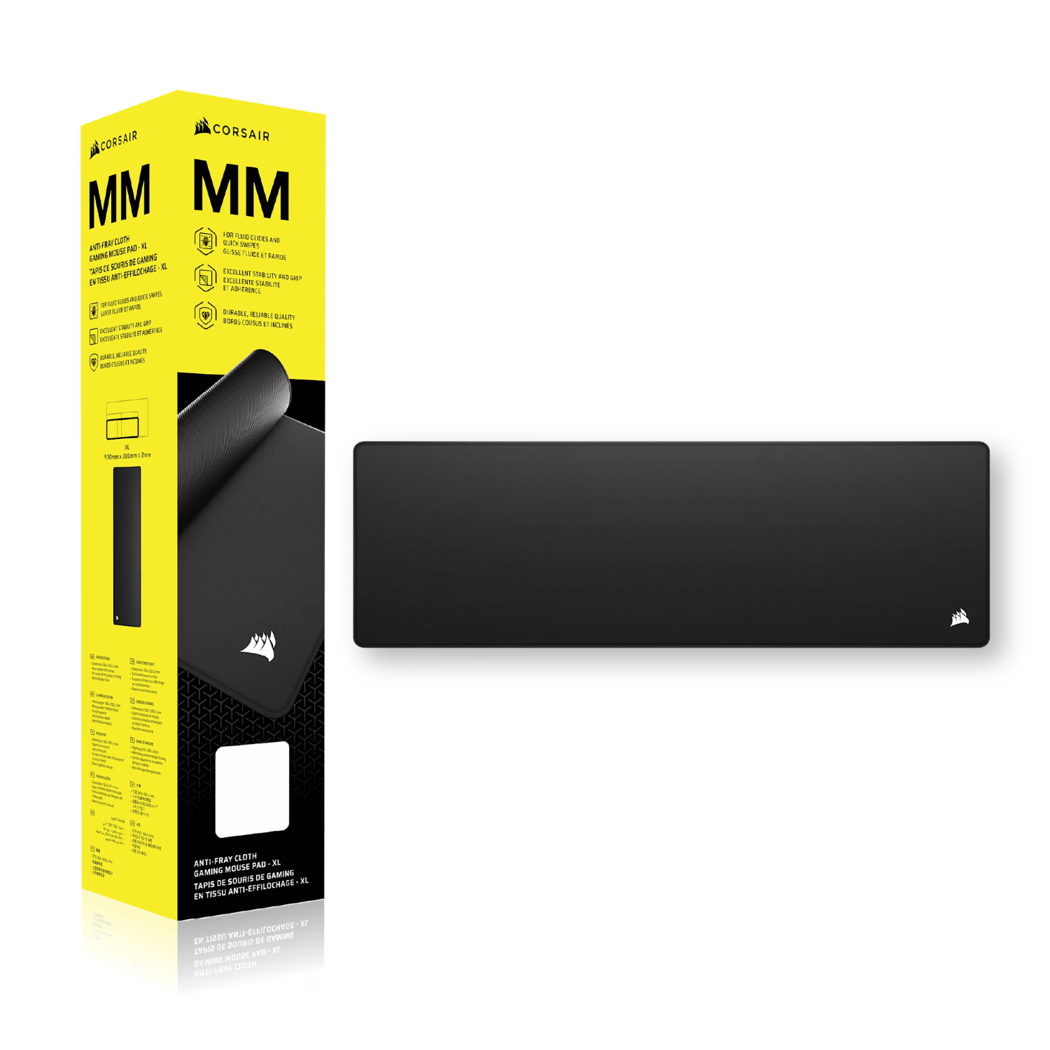 Corsair MM Anti-fray Cloth Gaming Mouse Pad XL - Black 6