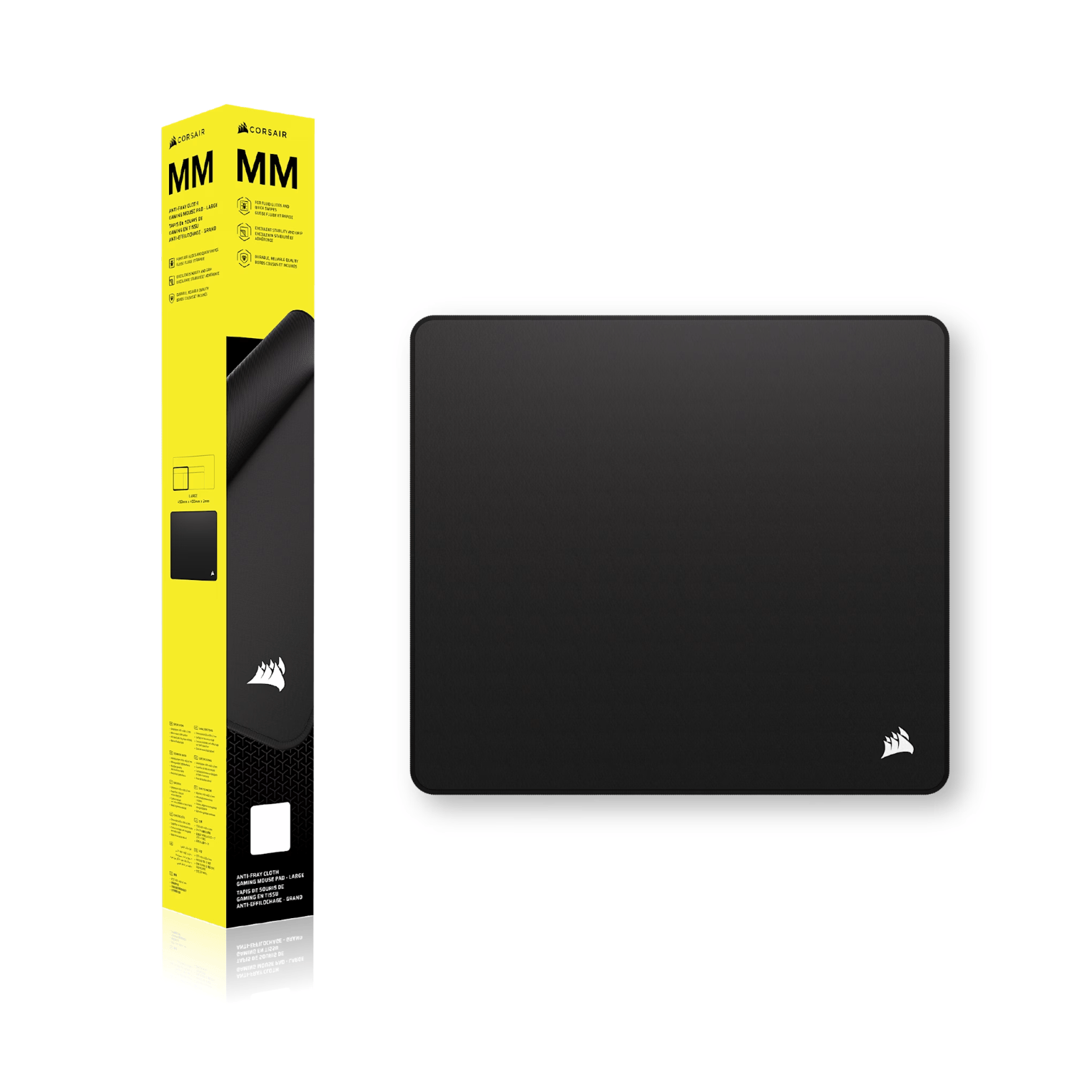 Corsair MM Anti-fray Cloth Gaming Mouse Pad Large - Black 6