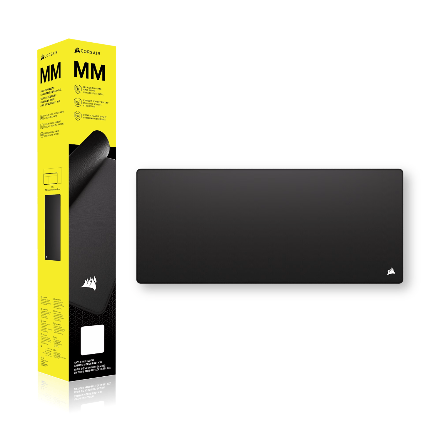 Corsair MM Anti-fray Cloth Gaming Mouse Pad XXL - Black 6