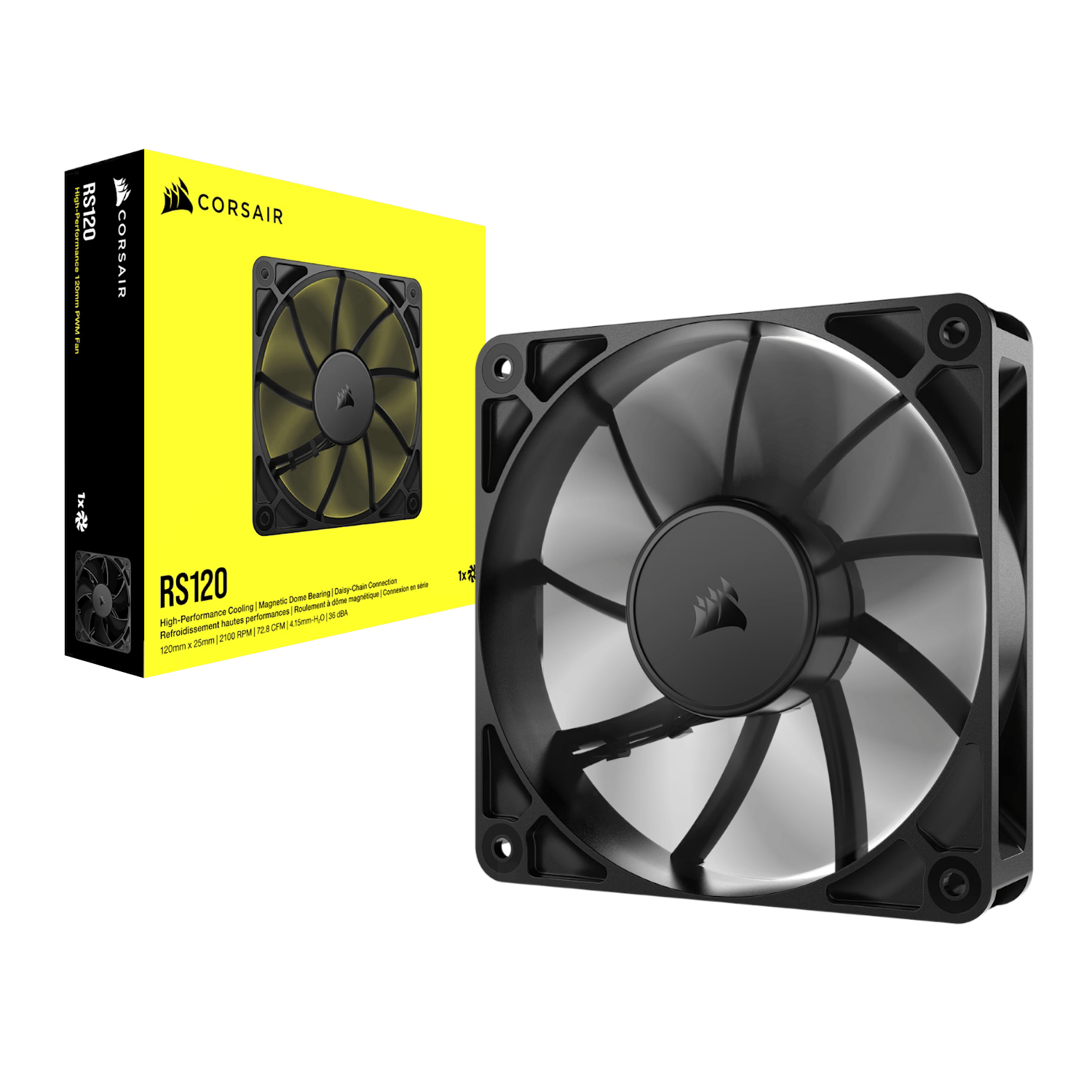 Corsair RS120 120mm PWM Fan - Black 5