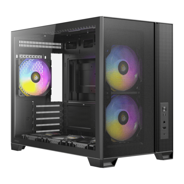 Antec FLUX M Micro-ATX Mini-Tower Gaming Chassis - Black