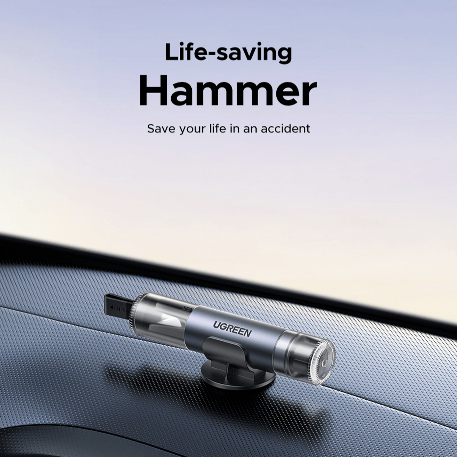 UGREEN 2-in-1 Car Window Breaker and Safety Belt Cutter 3