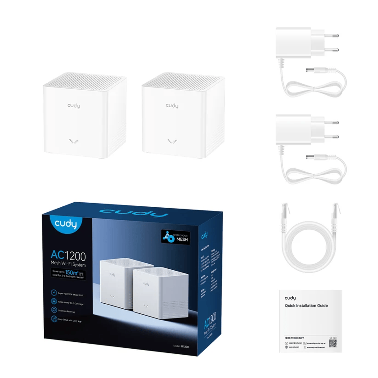 CUDY AC1200 Mesh Wi-fi system - 2 Pack 4