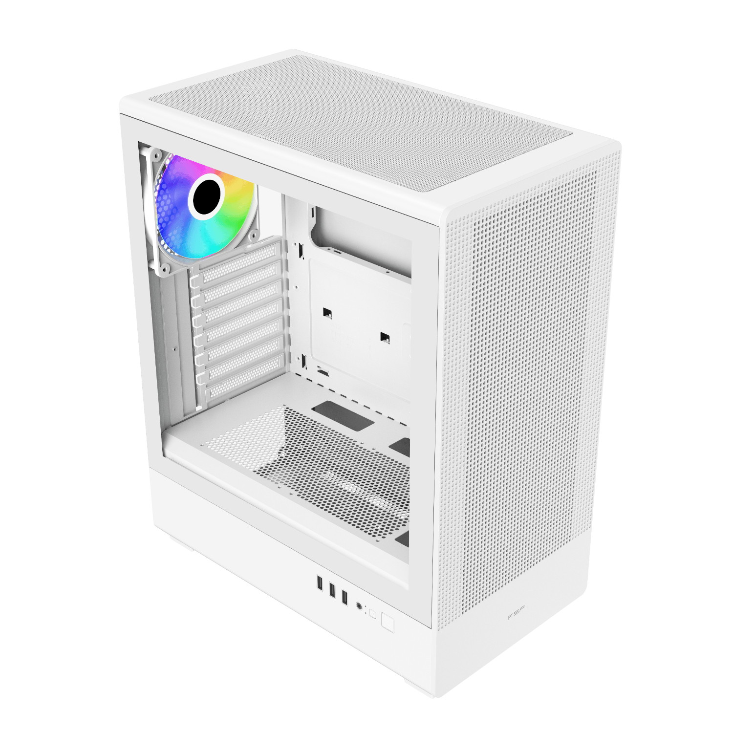 FSP M221 ATX Mid Tower Gaming Chassis - White 4