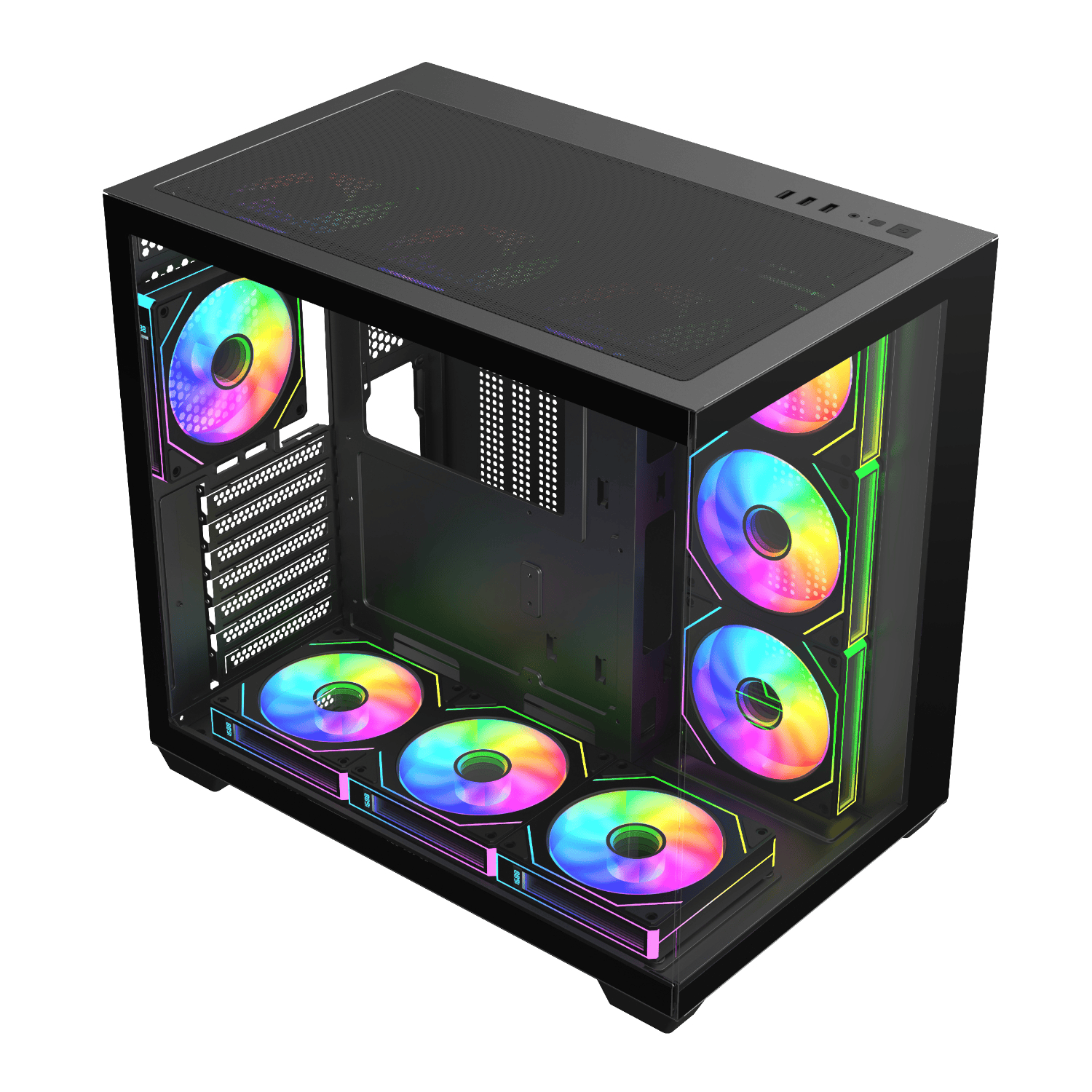 FSP M341 ARGB ATX Mid Tower Gaming Chassis - Black 4