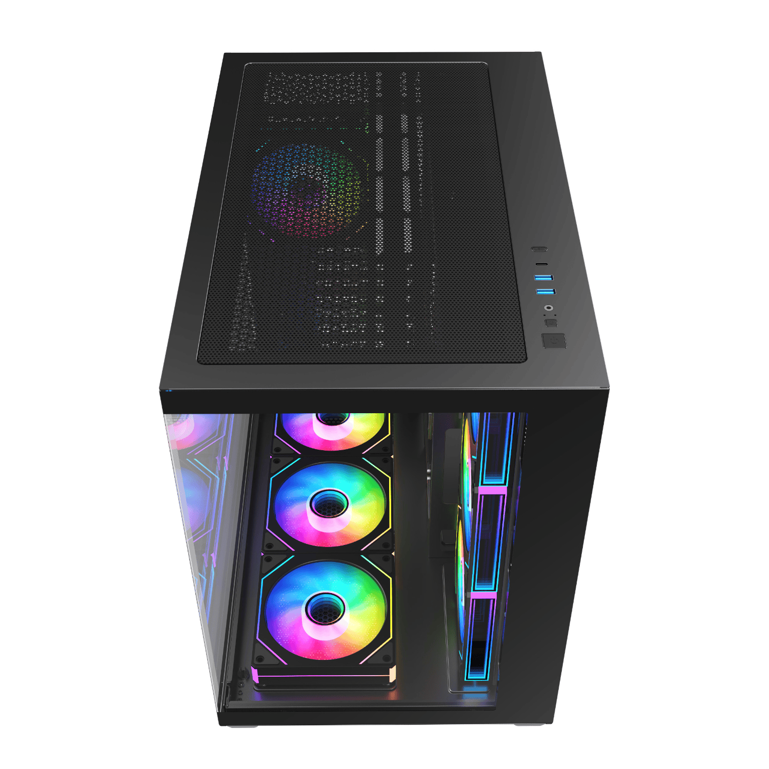 FSP M341 ARGB ATX Mid Tower Gaming Chassis - Black 5