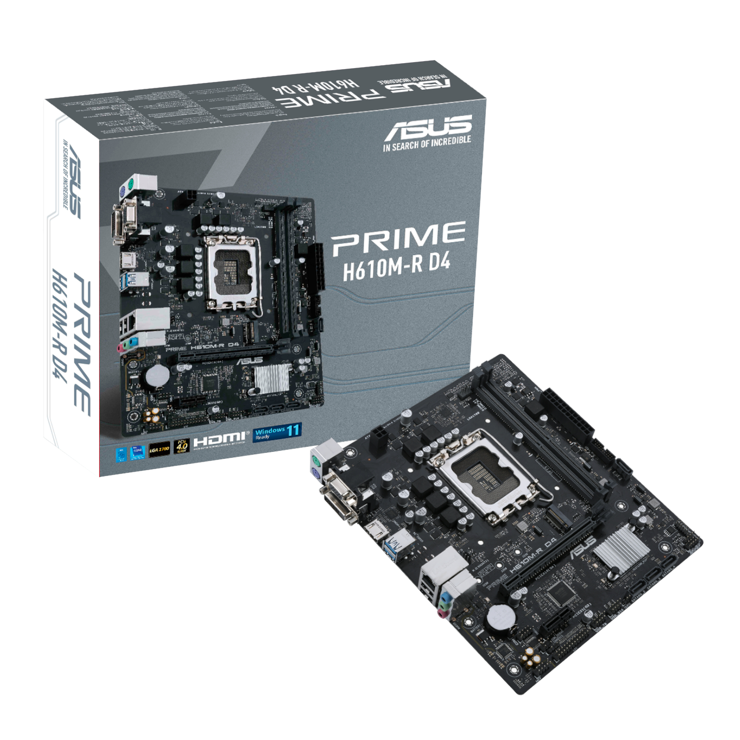 Asus Prime H610M-R D4 LGA1700 M-ATX Motherboard