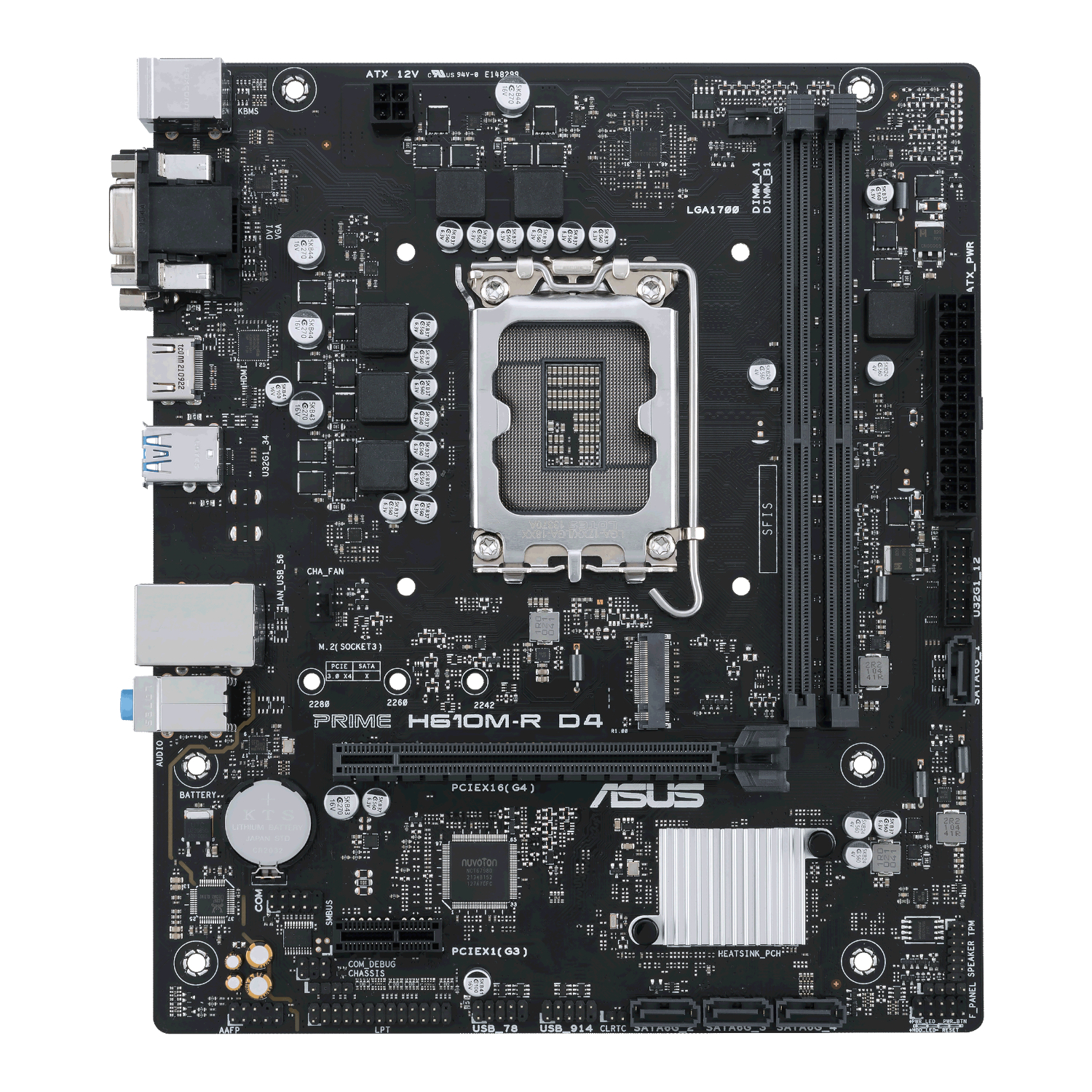 ASUS Prime H610M-R D4 LGA1700 M-ATX Motherboard 2