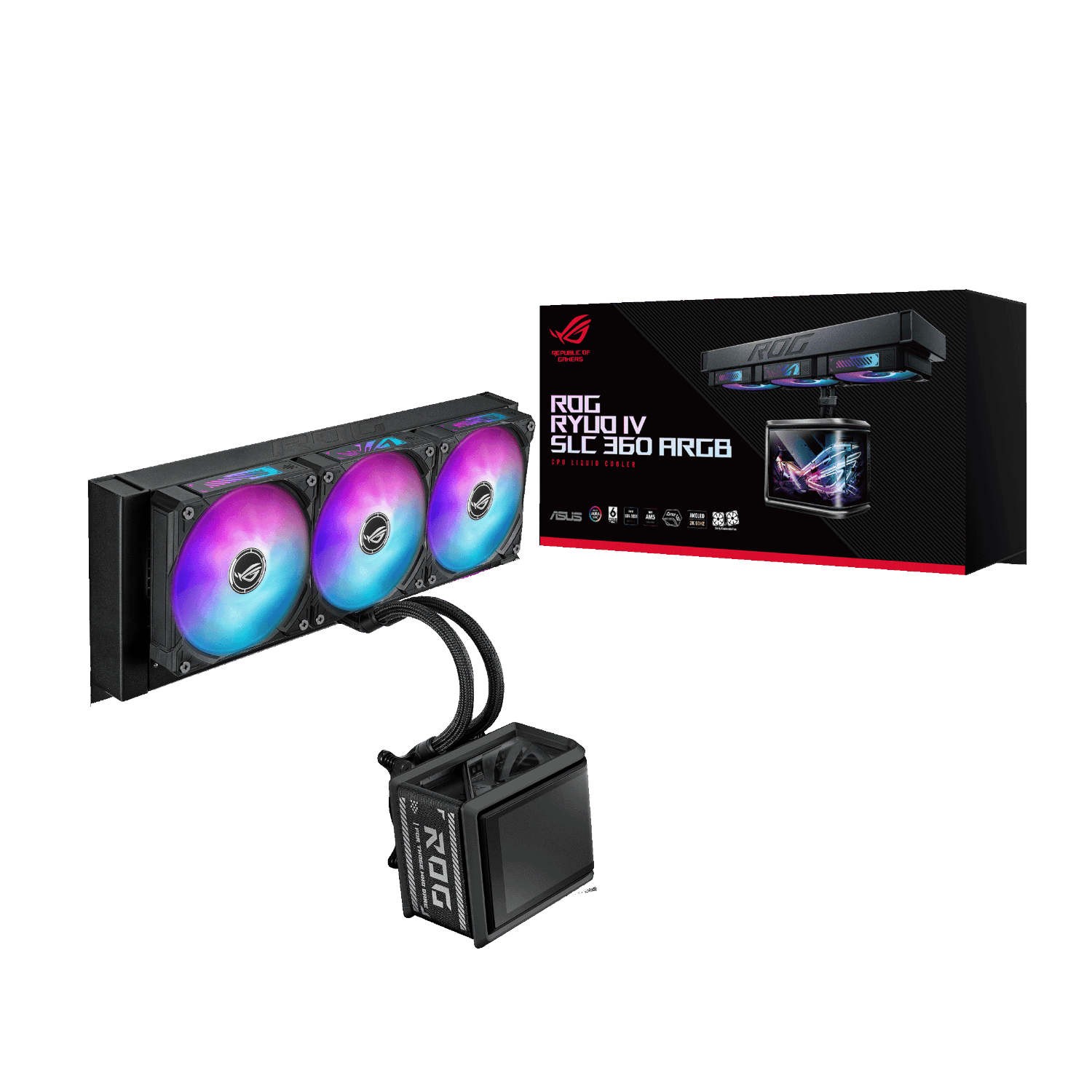 Asus ROG Ryuo IV SLC 360mm ARGB Liquid CPU Cooler - Black
