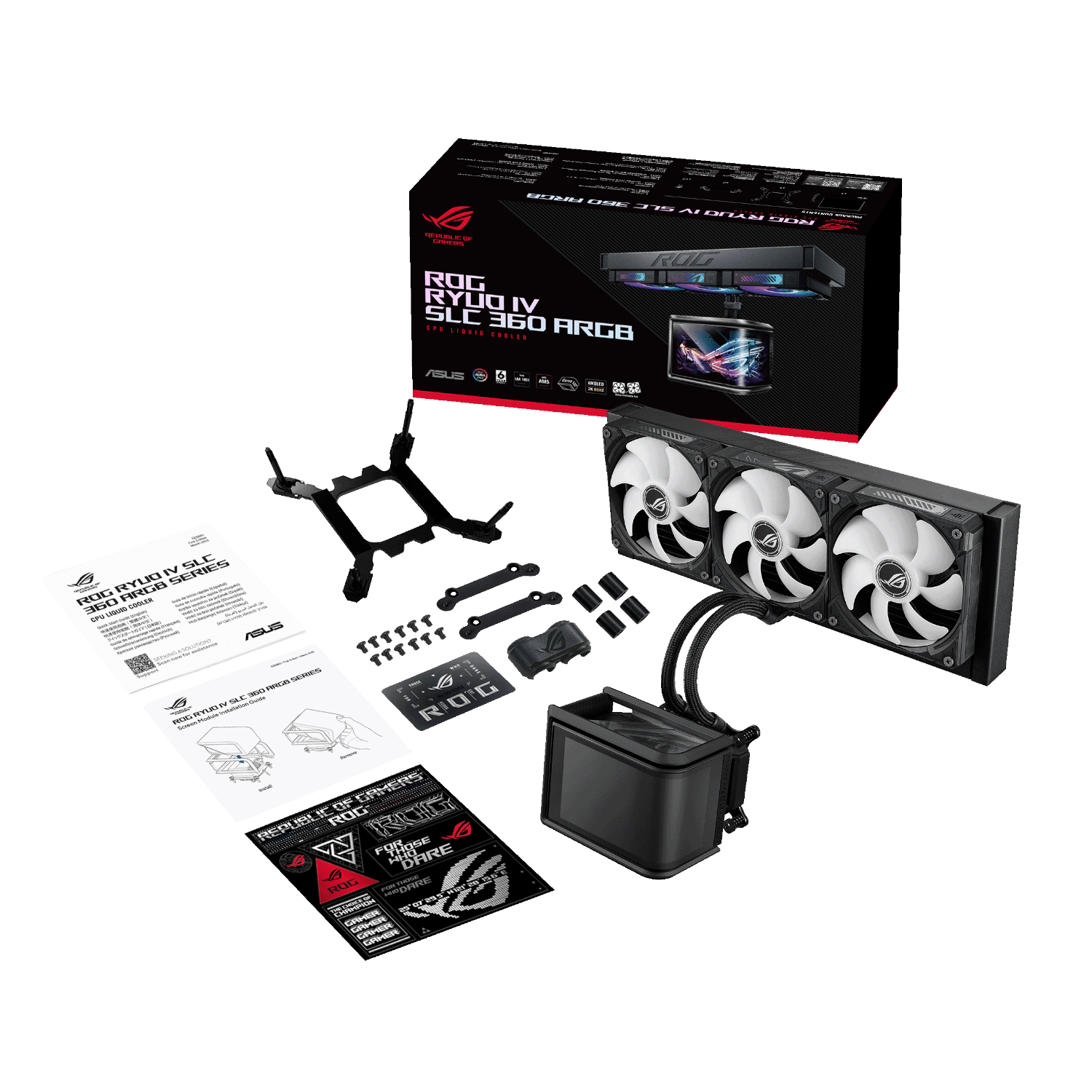 ASUS ROG Ryuo IV SLC 360mm ARGB Liquid CPU Cooler - Black 8