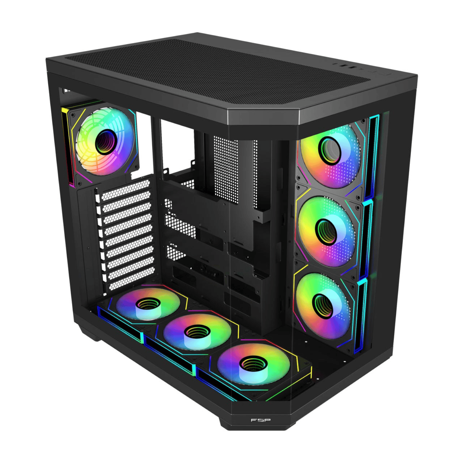 FSP U580 ATX Ultra Tower Gaming Chassis - White 2